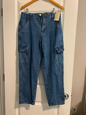 Universal Thread  Women’s Blue Straight-Leg Cargo Jeans